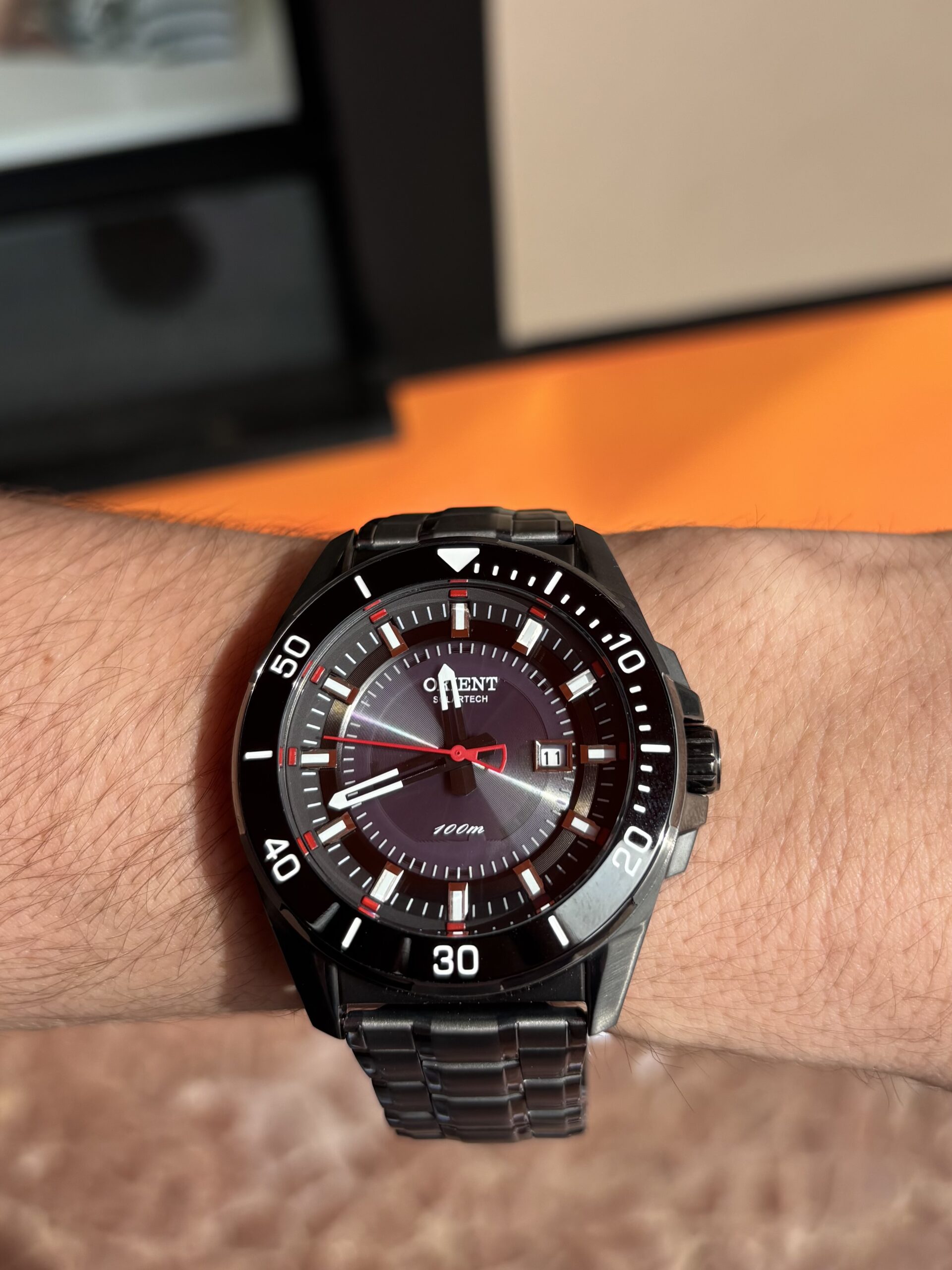 Relógio Orient Solartech masculino preto- MPSS1050 - Imagem 5