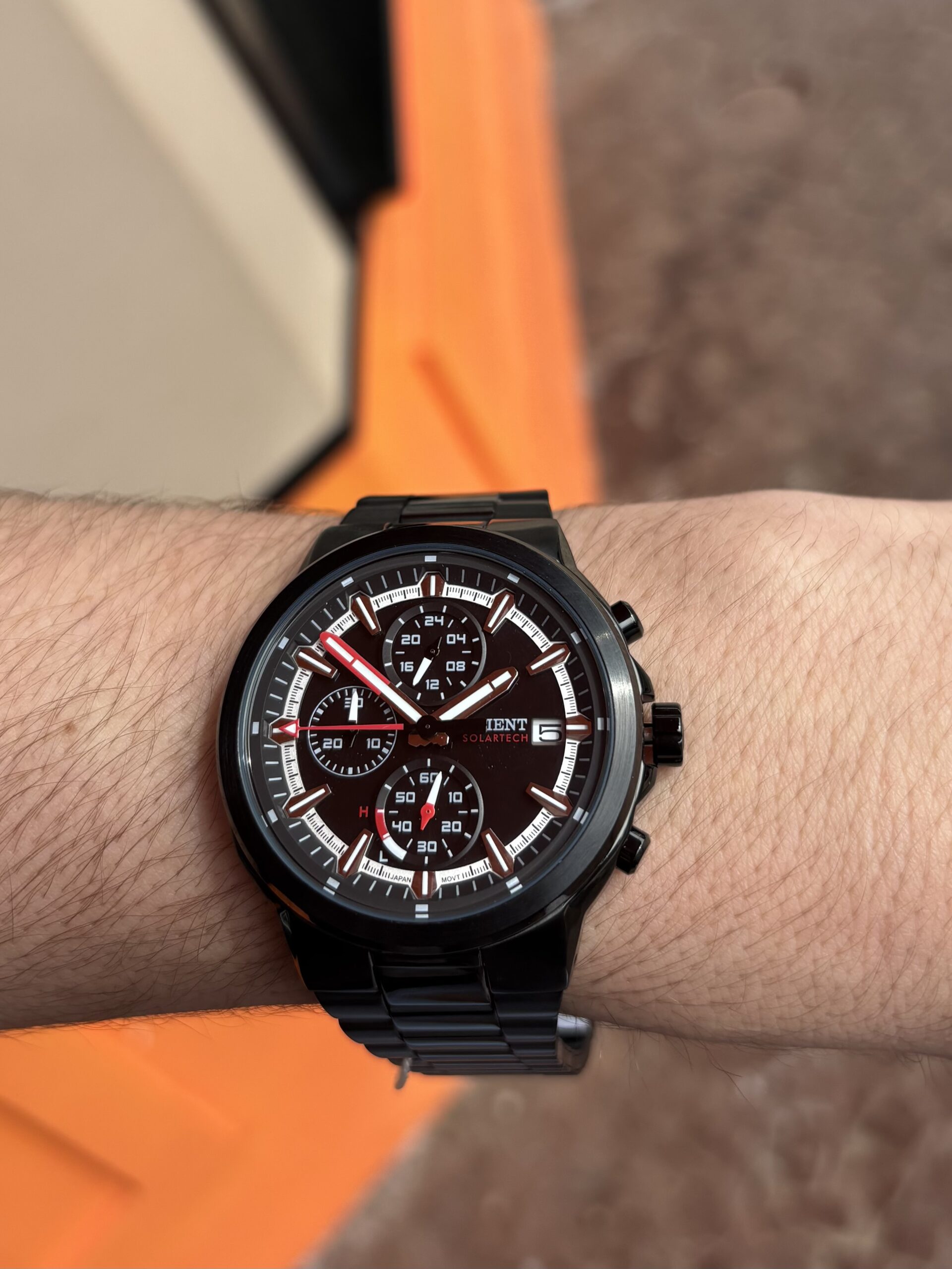 Relógio Orient SolarTech Cronógrafo masculino preto- MPSSC037 - Imagem 2
