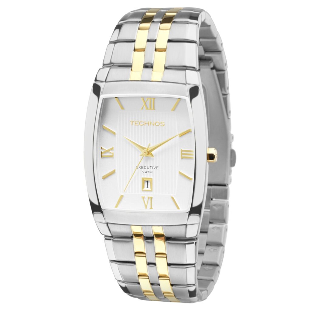 Relógio Technos masculino Executive bicolor- 1N12MQ/5Q
