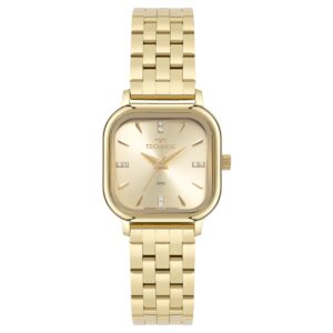 Relógio Technos Mini quadrado feminino dourado- GL32BB/1D