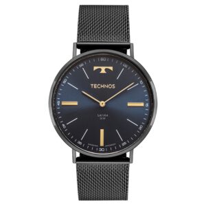 Relógio Technos masculino Slim grafite- 2025LUA/1A