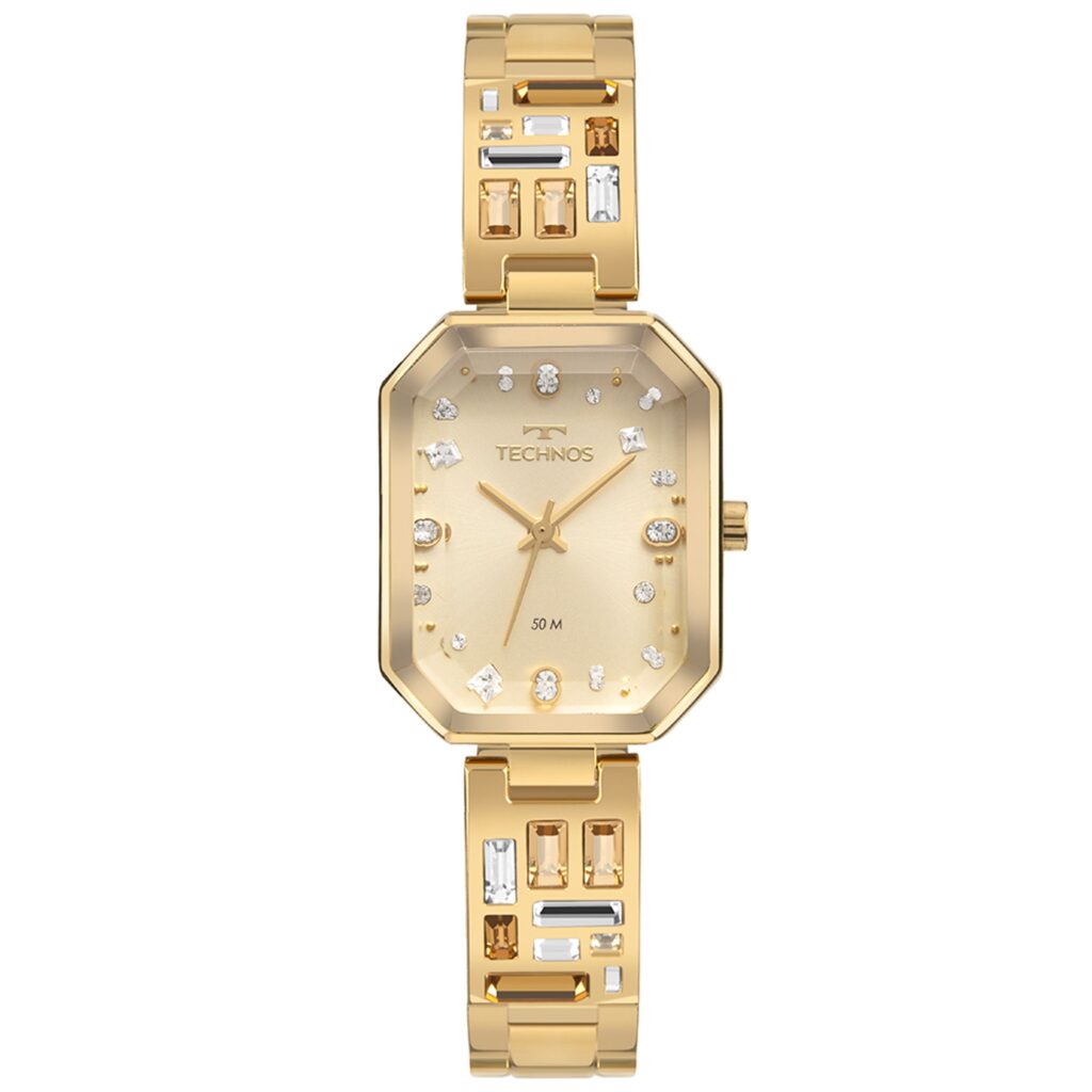Relógio Technos feminino Crystal dourado- 2036NAW/1X