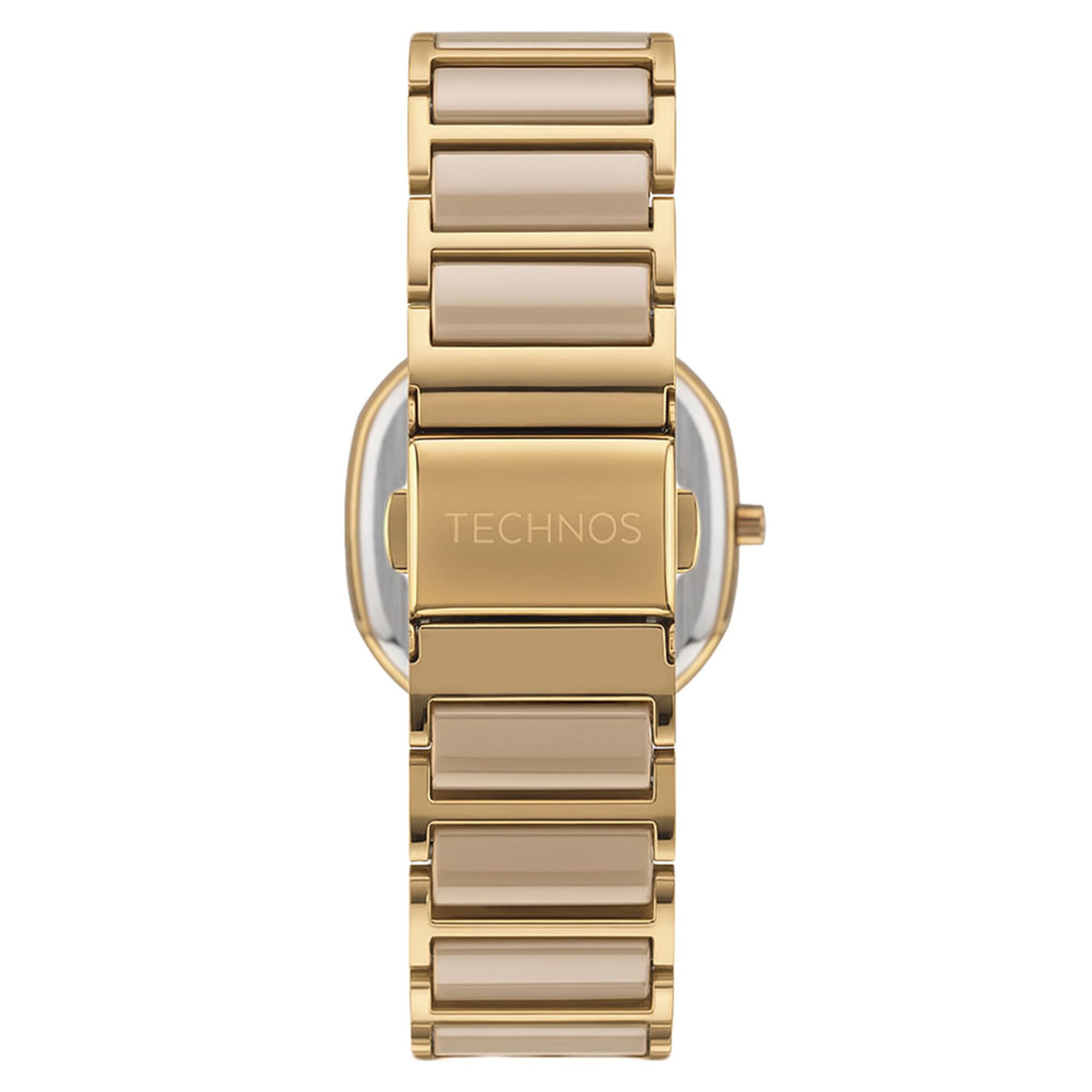 Relógio Technos feminino cerâmica Bege com dourado-2035NER/ 1X - Imagem 3
