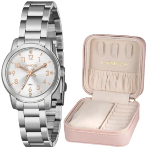 Relógio Lince feminino com porta joias- LRM4852L34