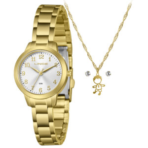 Relógio Lince feminino analógico Kit- LRG4849L30
