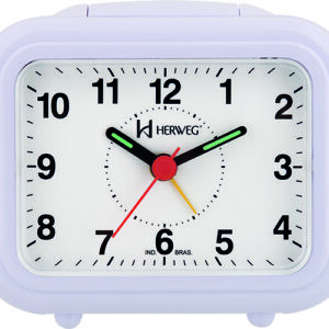 Relógio despertador Herweg Branco- 2630