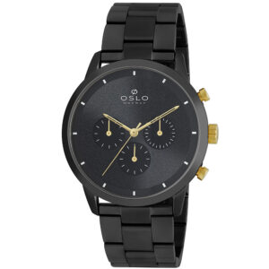 Relógio Oslo masculino cronógrafo preto- OMTSSCVD0014