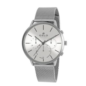 Relógio Oslo cronógrafo masculino prata- OMBSSCVD0009