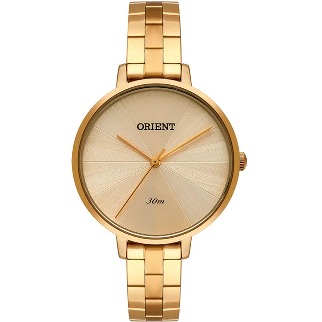 Relógio Orient Eternal feminino dourado- FGSS0146