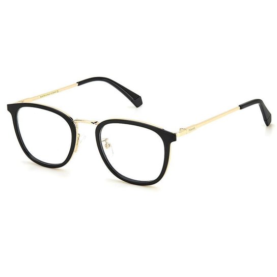 Óculos receituário Polaroid eco polimida preta com dourada feminino- PLD439