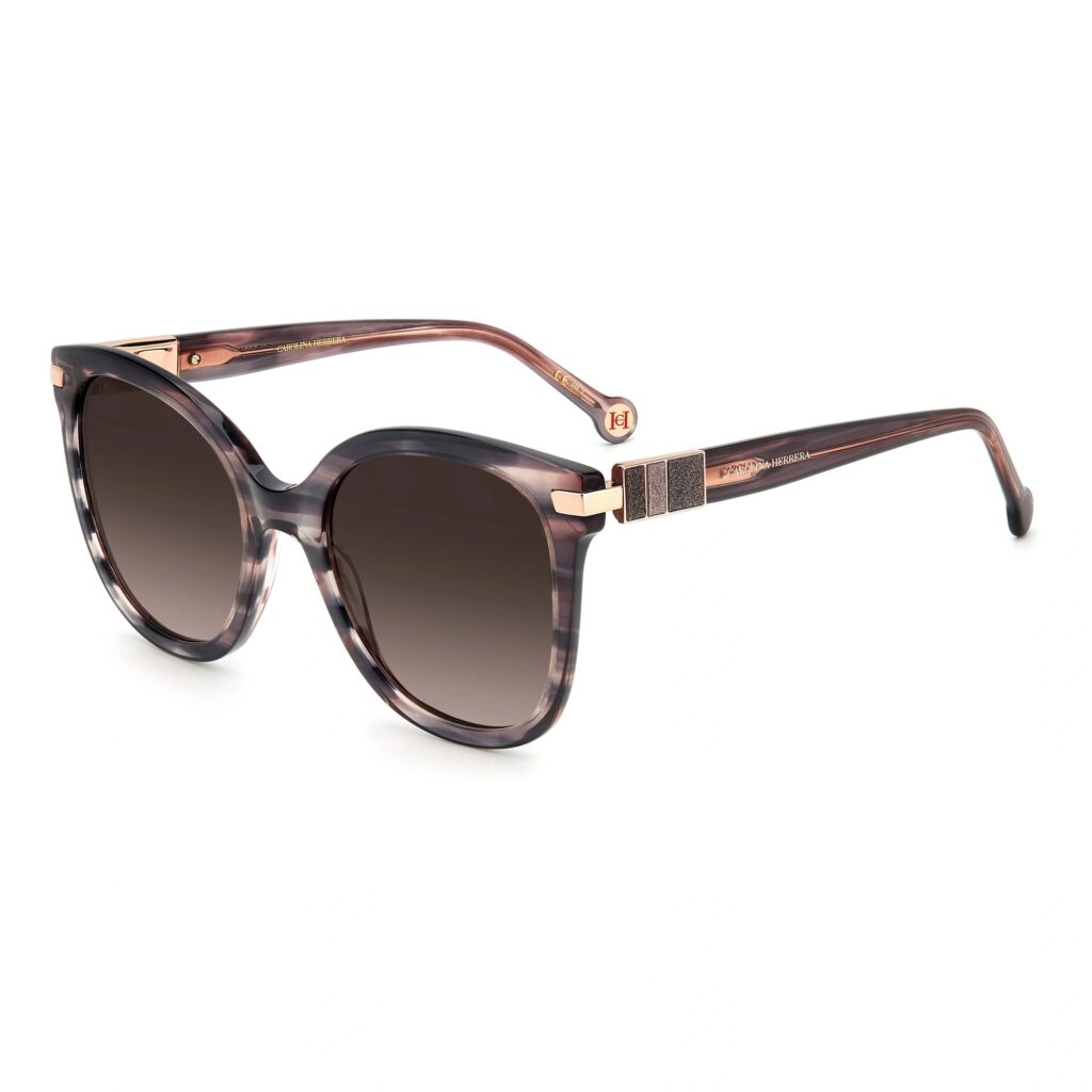 Óculos de sol Carolina Herrera em acetato rose translúcido feminino- HER0134/S