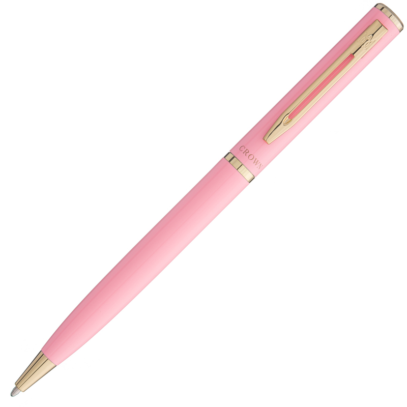 Caneta Crown Capricci Rosa metal  esferográfica- DI10089F