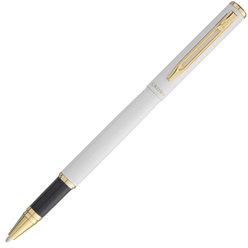 Caneta Crown Capricci branca metal Roller - DI22627B