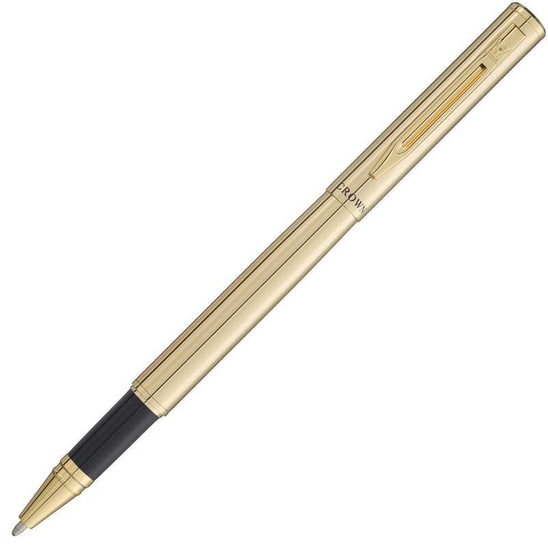Caneta Crown Capricci dourada metal Roller- DI22627O