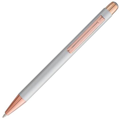 Caneta Crown Cooper prata c/rose metal esferográfica - DI11008S