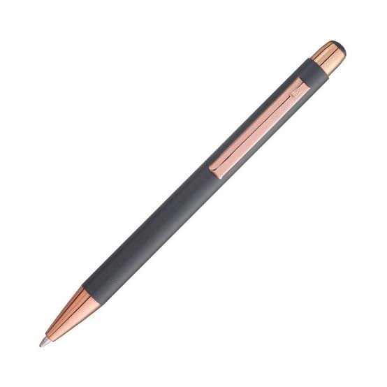 Caneta Crown Cooper preta c/rose esferográfica- DI11008T