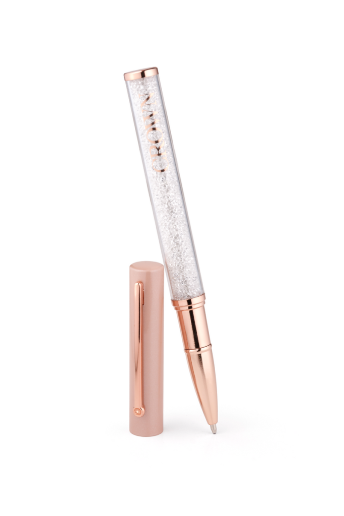 Caneta Crown Starlight Rosê esferográfica- DI10006R