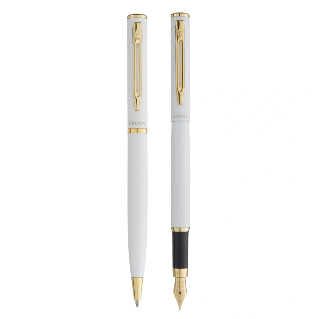 Conjuntos de canetas Crown Capricci branca-DI82601B