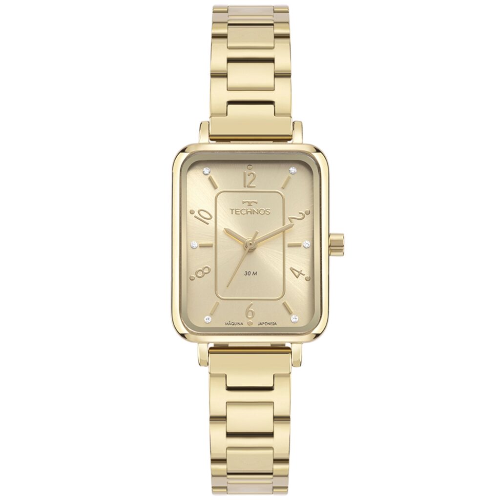 Relógio Technos mini feminino dourado- GL32AM/1X