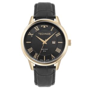 Relógios Technos Executive masculino couro-2115NCX/0P