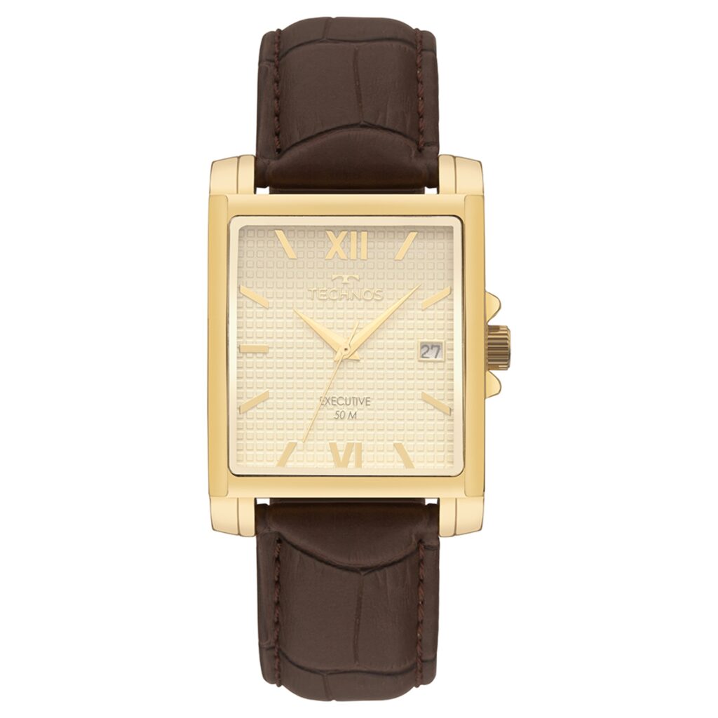 Relógio Technos Executive masculino couro- 2115UDG/0X