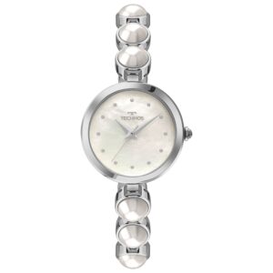 Relógio Technos Crystal com pérolas Swarovski prata- 2035NEI/1B