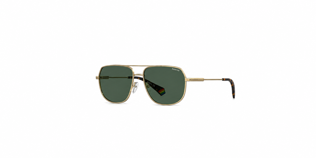 Óculos de Sol Polaroide Aviador geométrico metal dourado Unisex- PLD 6195/S