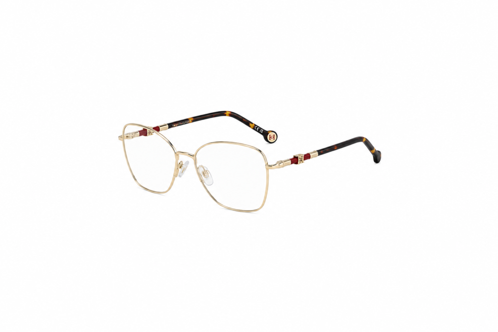 Óculos Receituário Carolina Herrera Essential borboleta dourado feminino-HER0305