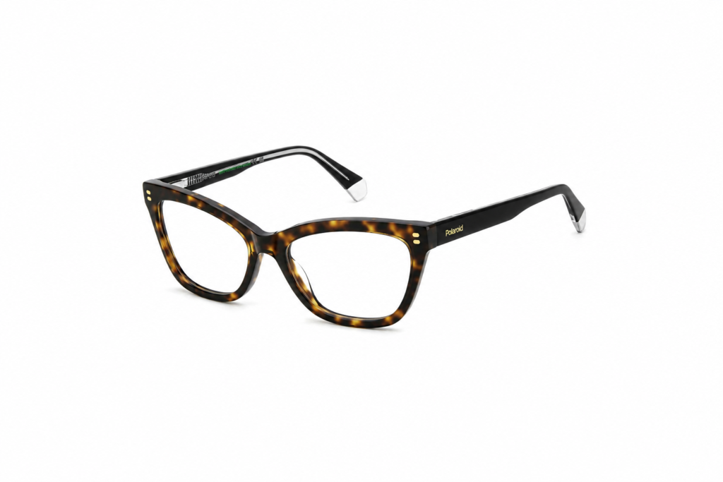 Óculos Receituário Polaroid retangular em acetato marrom tartaruga  feminino-PLD D557 086