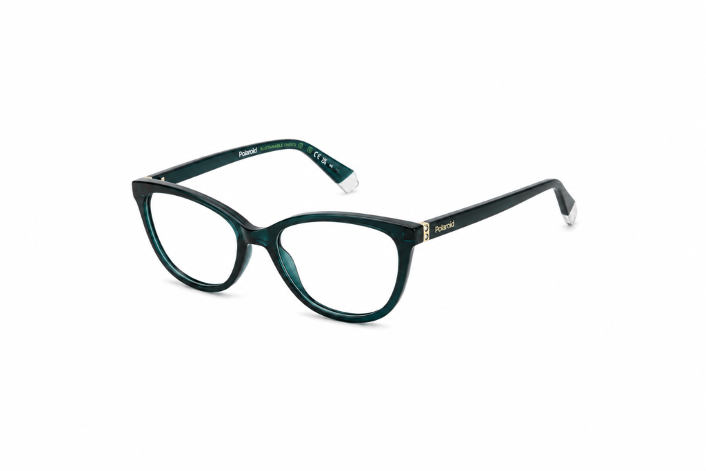 Óculos Receituário Polaroid gatinho em acetato dark green feminino- PLD D504 807
