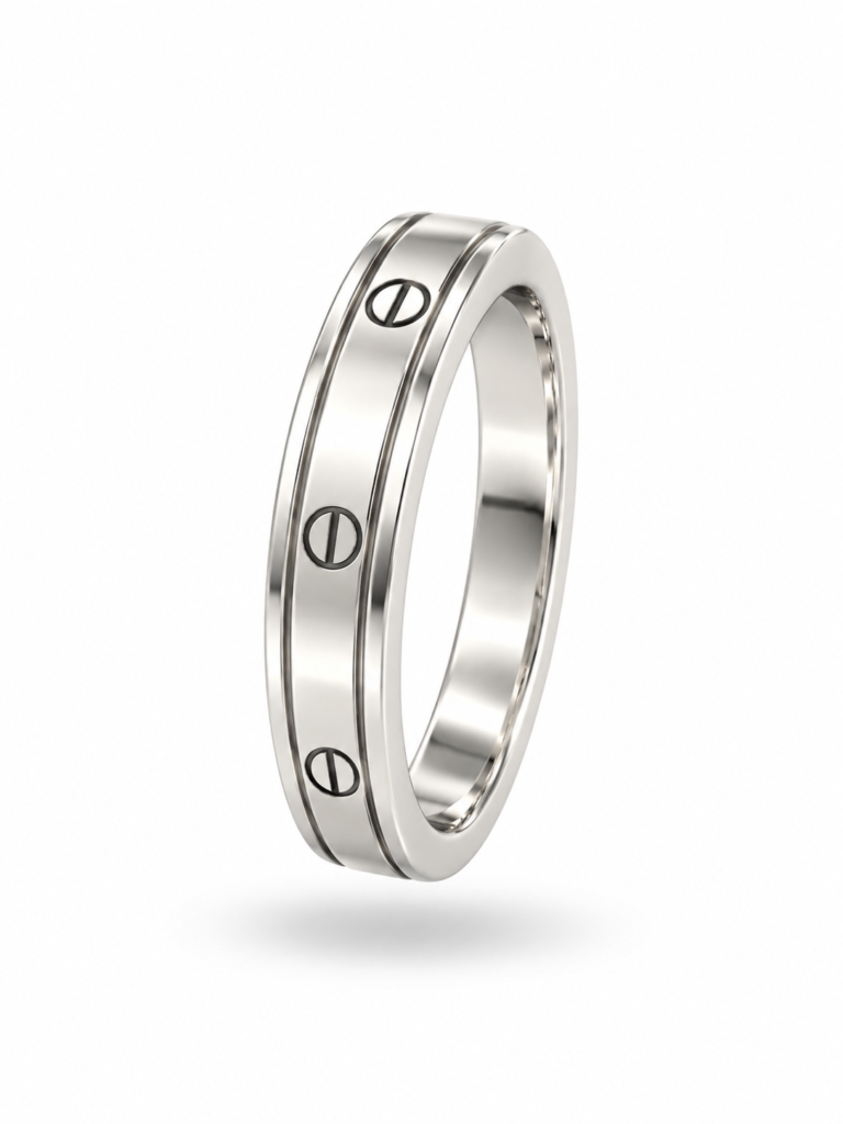 Anel Force modelo parafuso masculino prata 925k-35324