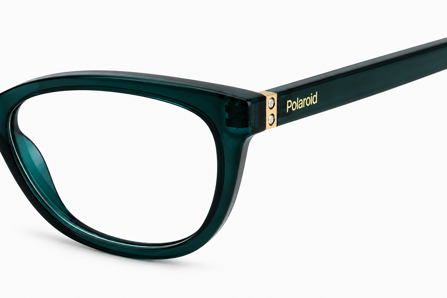 Óculos Receituário Polaroid gatinho em acetato dark green feminino- PLD D504 807 - Imagem 3