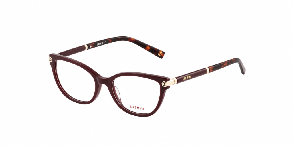 Óculos Receituário Carmim Casual Gatinho acetato bordô feminino-CRM41630 C4