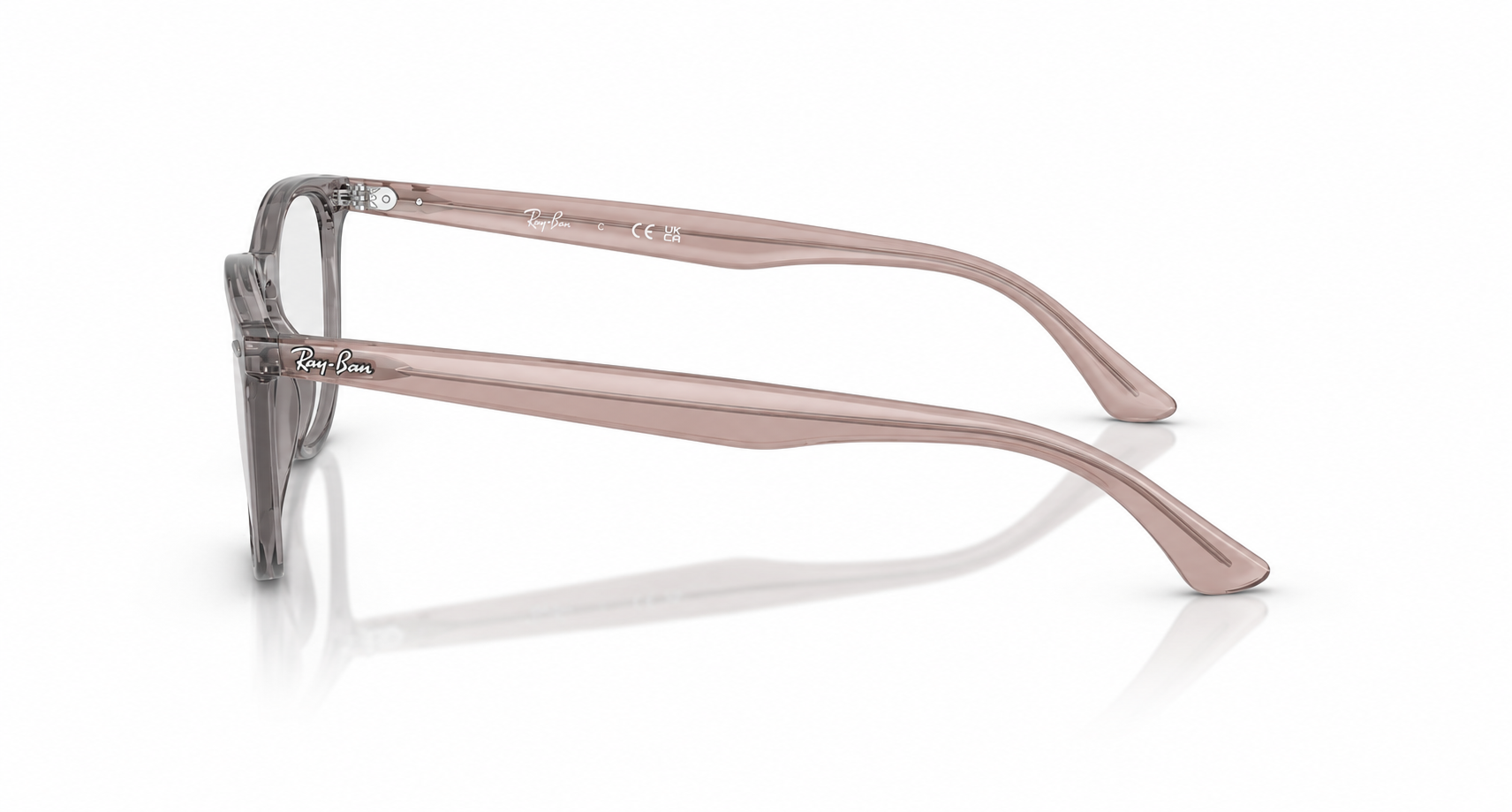 Óculos Receituário RayBan Phantos quadrado transparente acinzentado Unisex-ORX7184 - Imagem 3