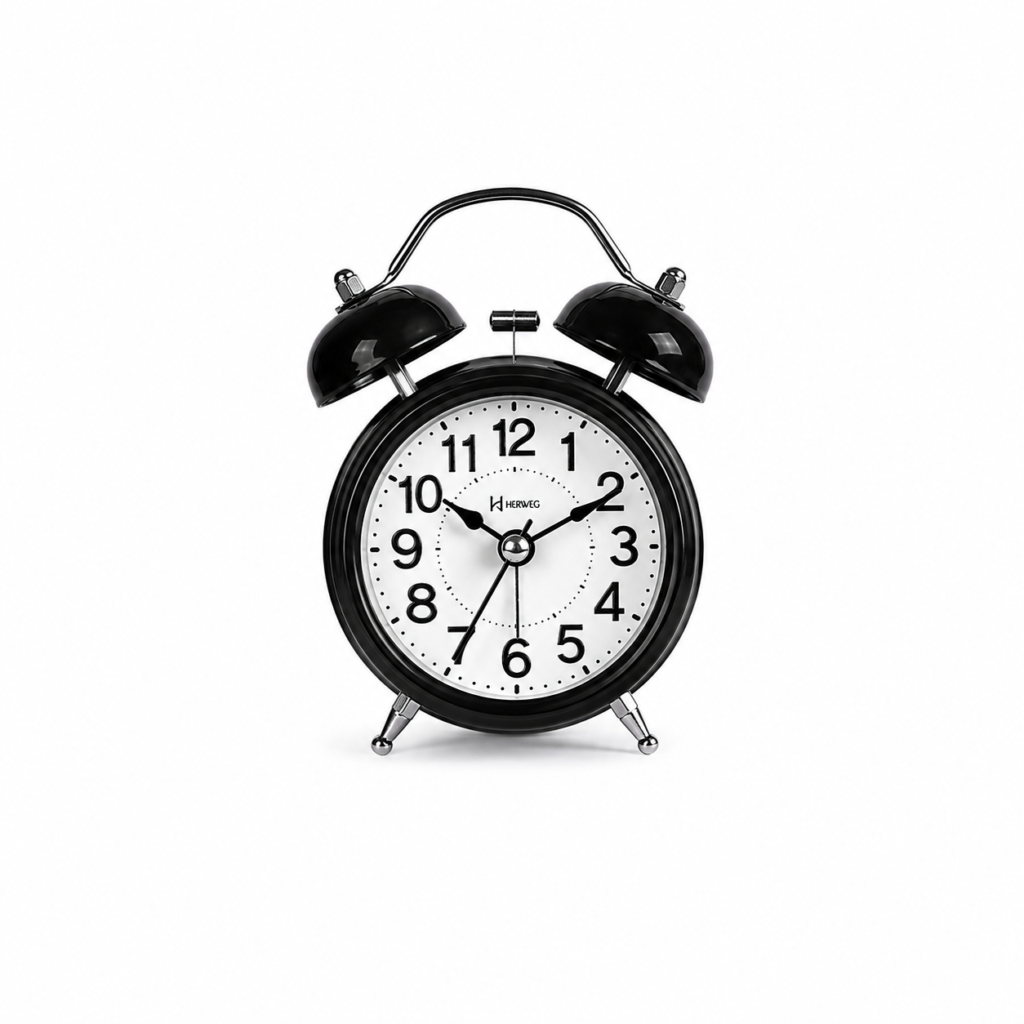 Relógio Despertador Herweg quartz, preto- 2707