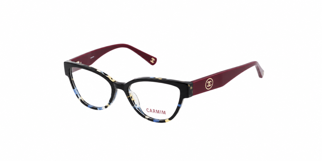 Óculos Receituário Carmim Retangular acetato bordô feminino-CRM41671 C3