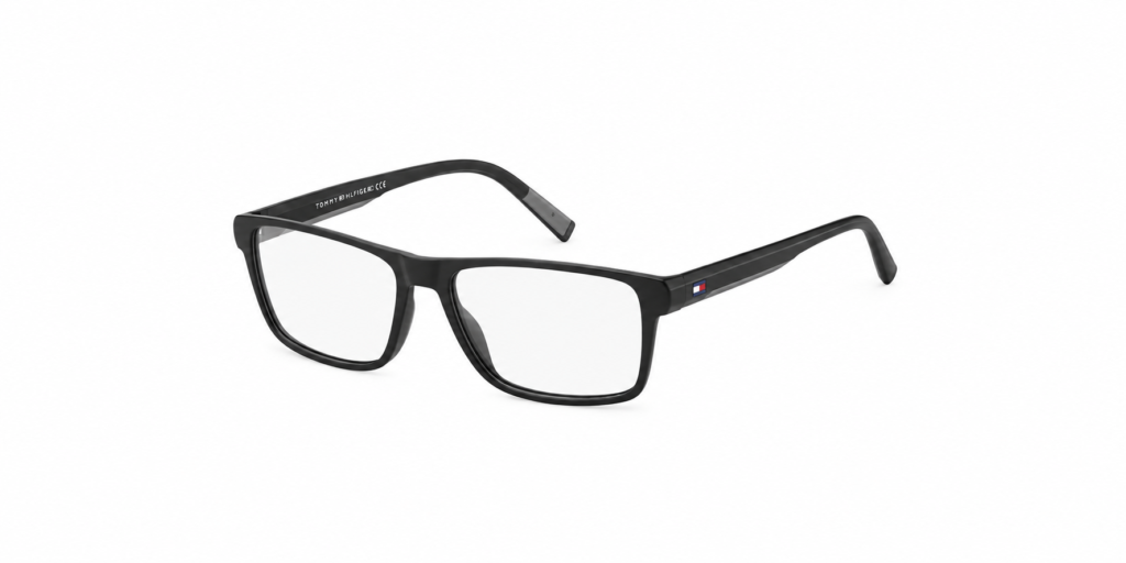 Óculos Receituário Tommy Hilfiger Classic acetato Matte Black masculino- TH2328
