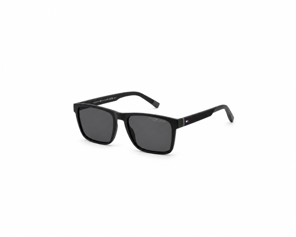 Óculos de Sol Tommy Hilfiger Poliamida quadrado preto masculino- TH2144/S