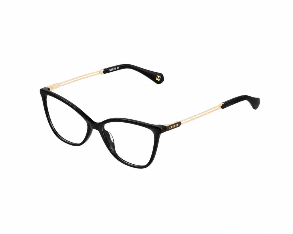 Óculos Receituário Carmim acetato retangular preta feminino- CRM41510 C1