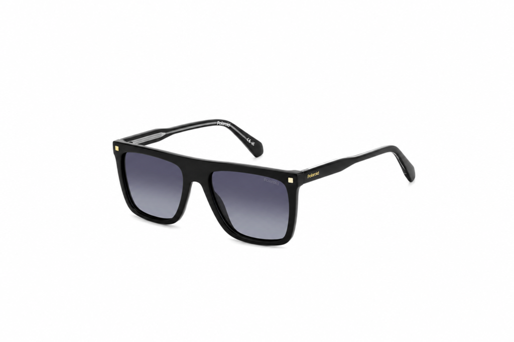 Óculos de Sol Polaroid quadrado acetato preto masculino- PLD 4166/S/X