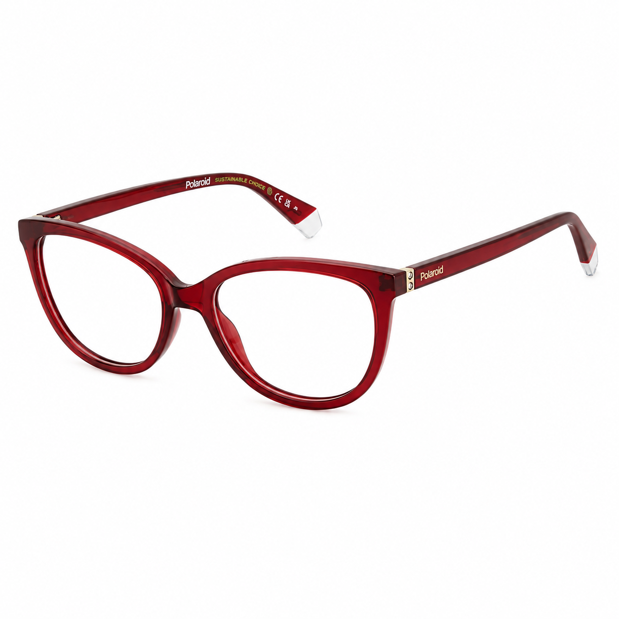 Óculos Receituário Polaroid Essential vermelho Burgundy feminino-PLD D504 LHF