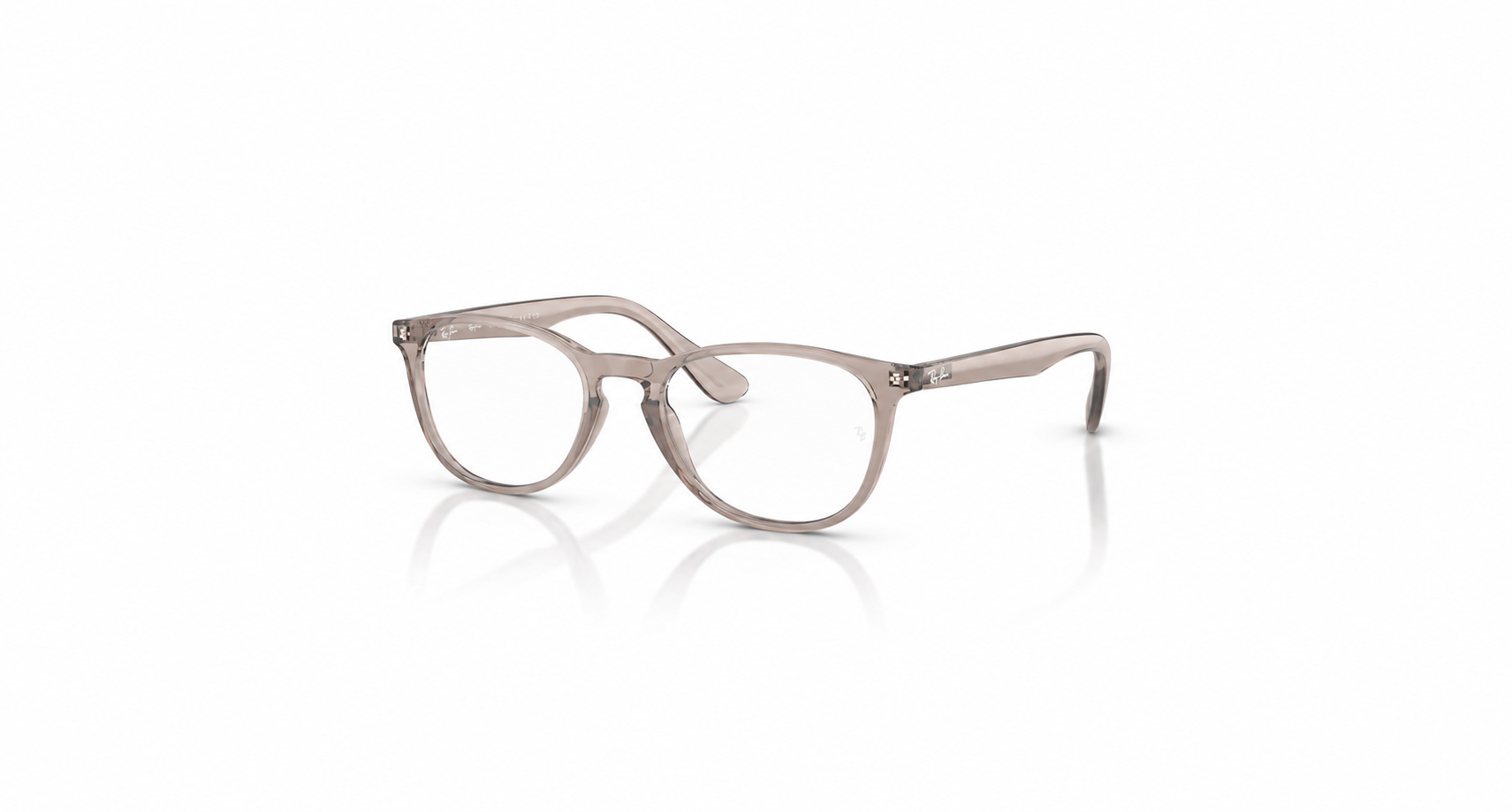 Óculos Receituário RayBan Erika redondo injetado marrom transparente feminino- ORX70468