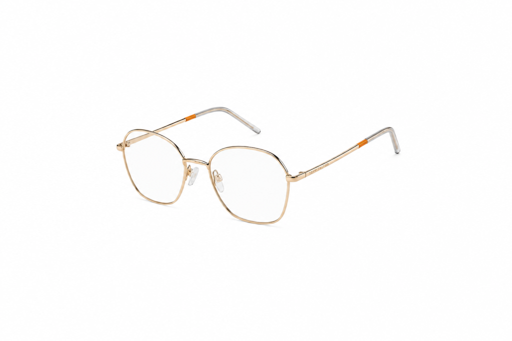 Óculos Receituário Tommy Hilfiger quadrado metal dourado feminino- TH1635