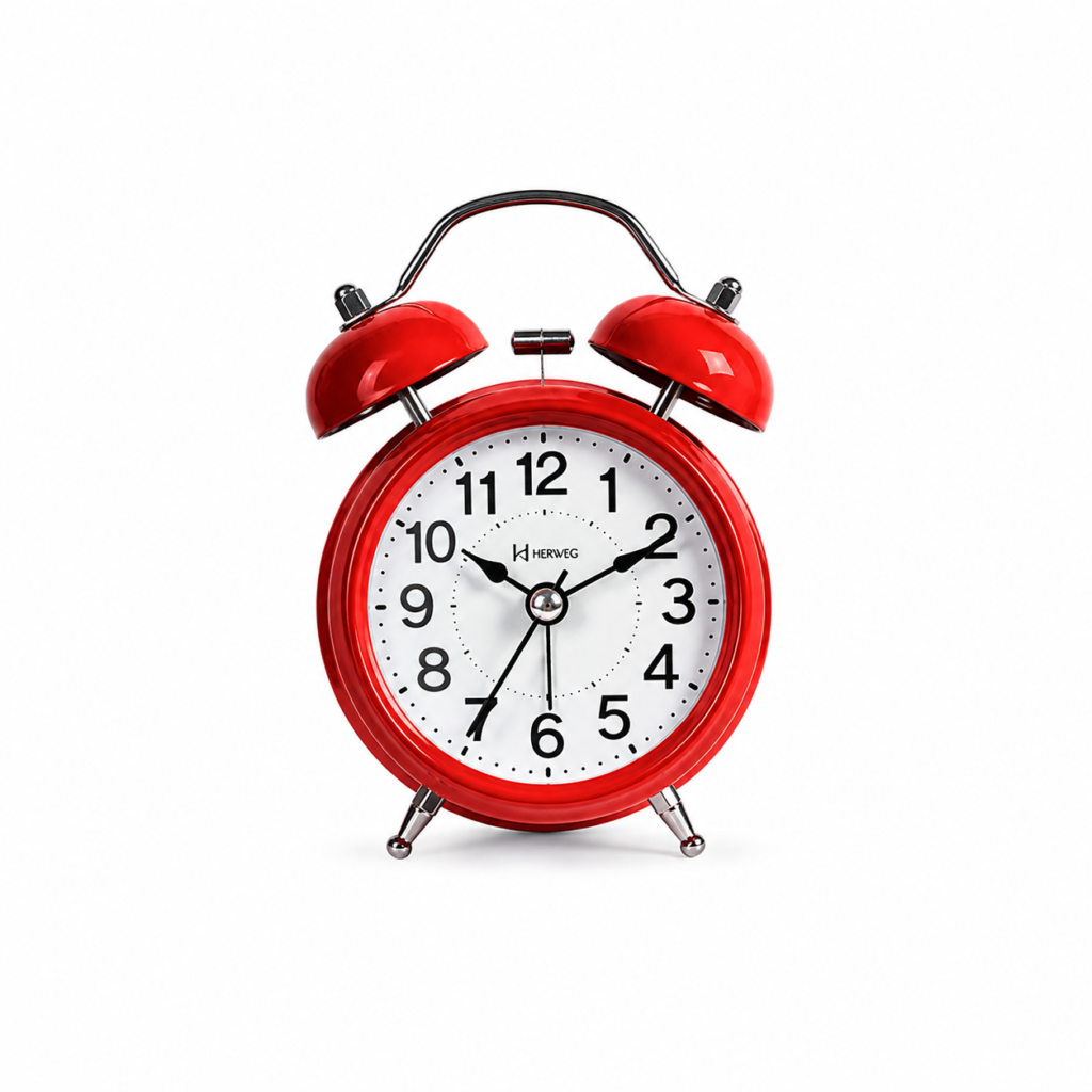 Relógio Despertador Herweg quartz, vermelho-2707