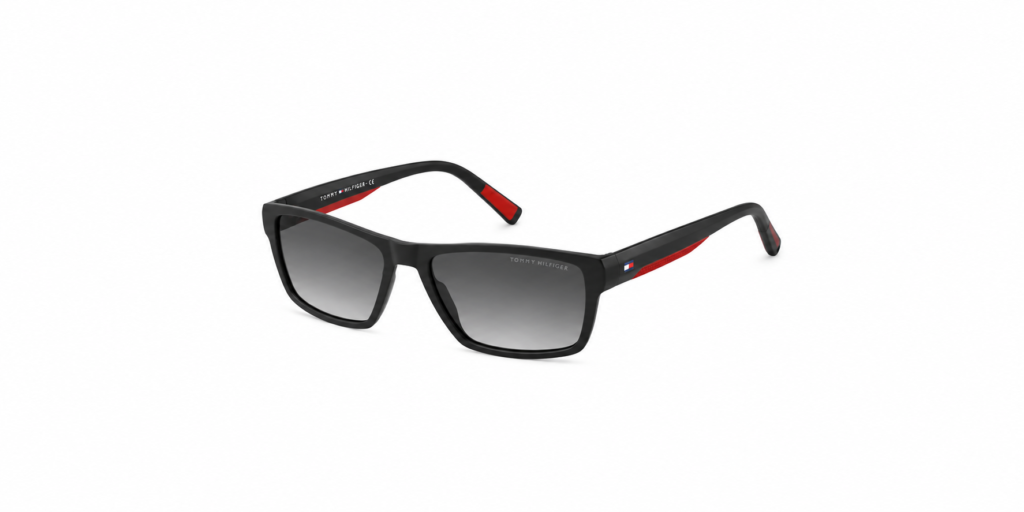 Óculos de Sol Tommy Hilfiger Retangular preto masculino-TH2324/S