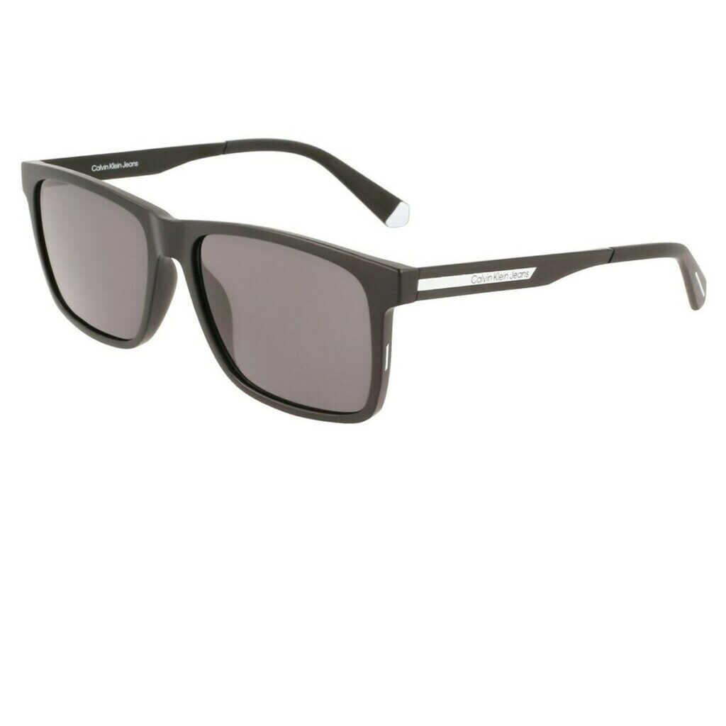 Óculos de Sol Calvin Klein Jeans Matte Black retangular masculino- CKJ21624S