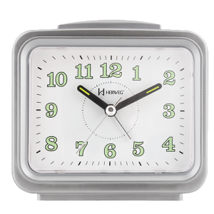 Relógio Despertador Herweg quartz, prata metálico - 2588