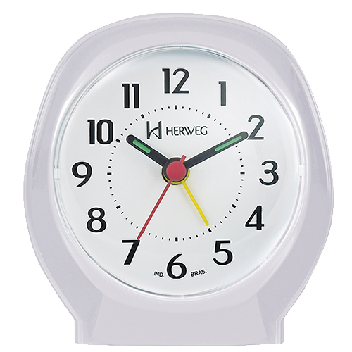 Relógio Despertador Herweg quartz,branco-2634