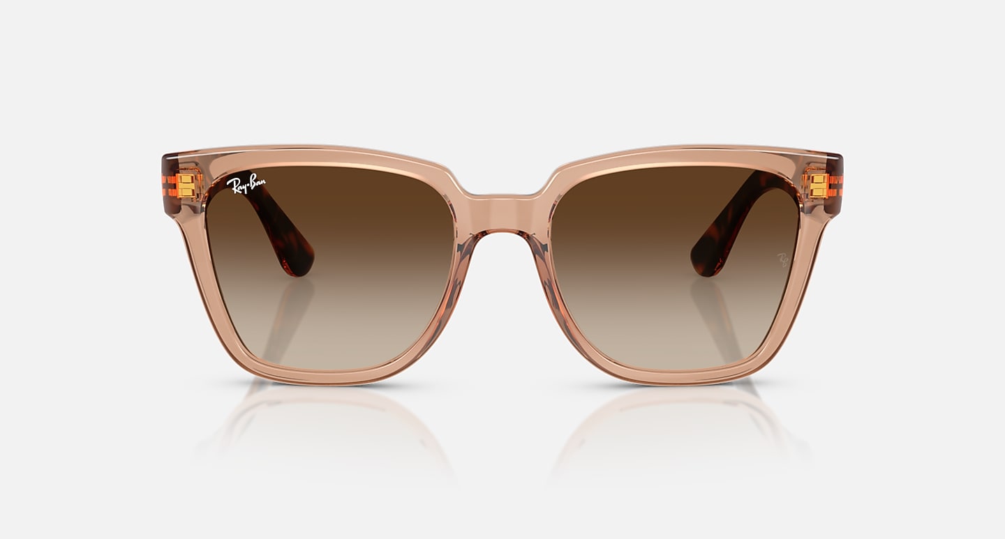 Óculos de Sol RayBan quadrado injetado Caramelo translúcido feminino-ORB4437L - Imagem 2