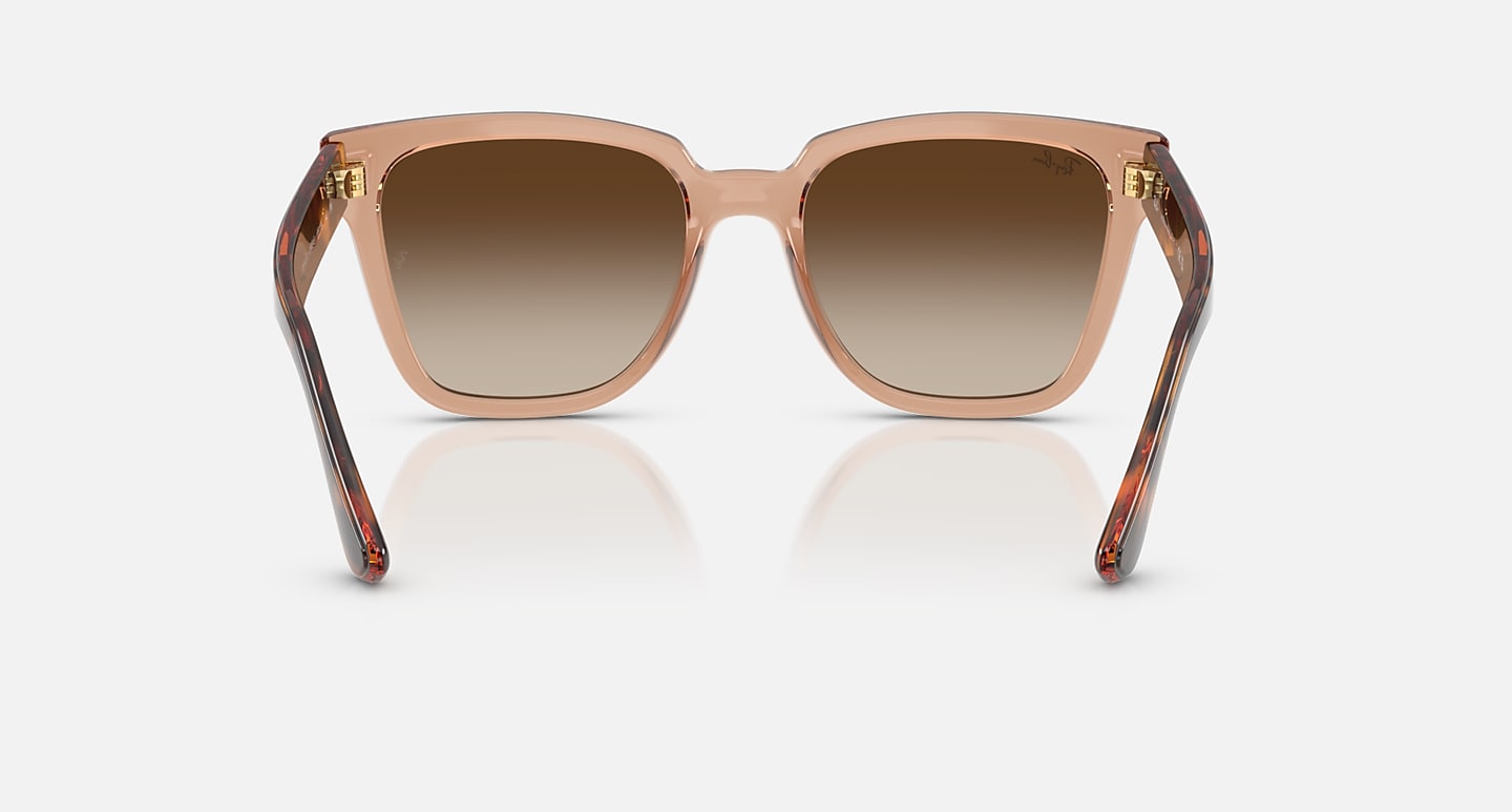 Óculos de Sol RayBan quadrado injetado Caramelo translúcido feminino-ORB4437L - Imagem 4
